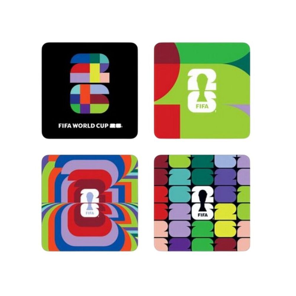 Fifa World Cup 2026 Rectangular Coasters (Pack of 4) / Multicolored